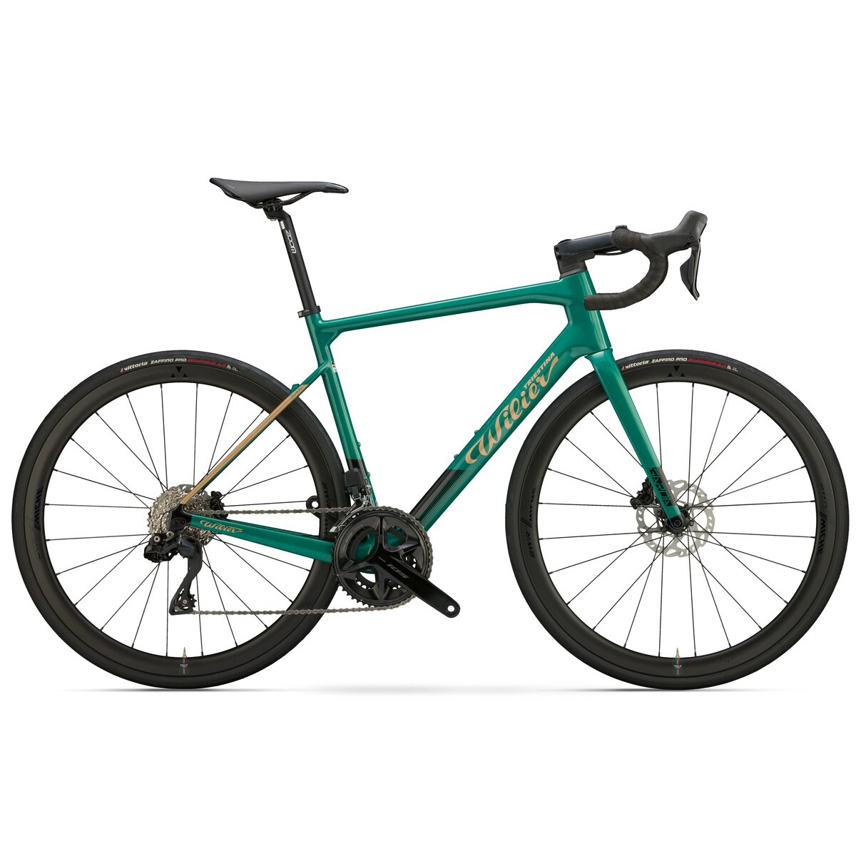 Wilier Garda 2026 | Rennrad Shimano 105 2x12 | grün gol